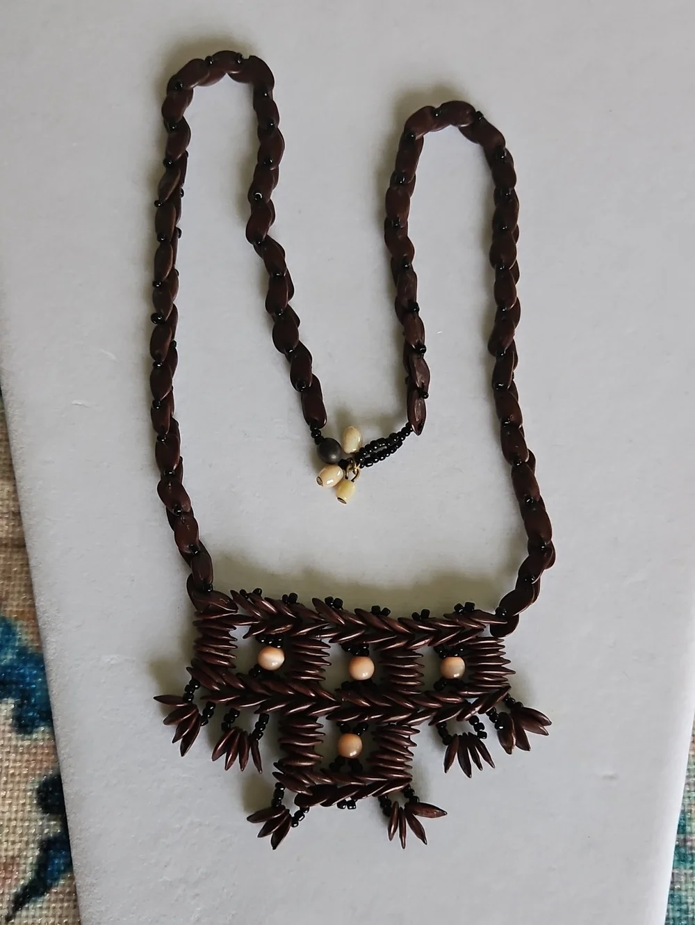 Vintage Hawaiian Koa Seed Necklace